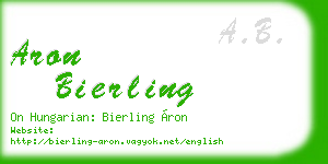aron bierling business card